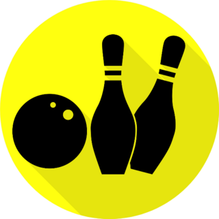 Bowling Sign Illustration Sticker