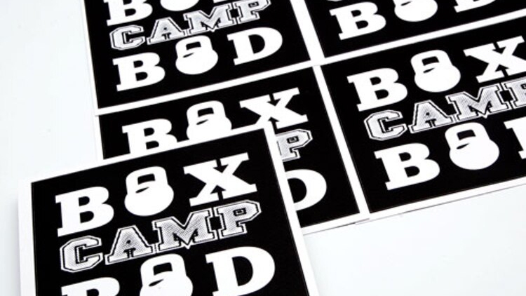 Box Camp Bod Custom Rectangle Stickers