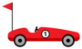 Box Car Icon Racing In Red Sticker