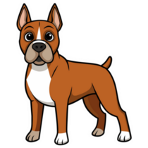Boxer Cartoon Style Sticker
