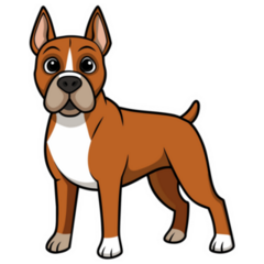 Boxer Cartoon Style Sticker