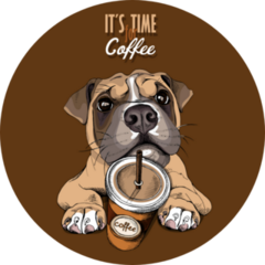 Boxer Coffee Time Sticker