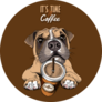 Boxer Coffee Time Sticker