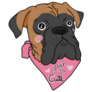 Boxer Cute Bandana Sticker