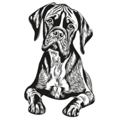 Boxer Dog Detailed Sticker