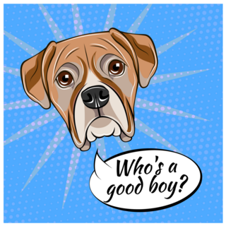 Boxer Good Boy Sticker
