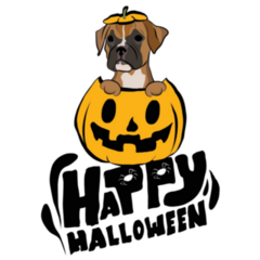 Boxer Halloween Sticker
