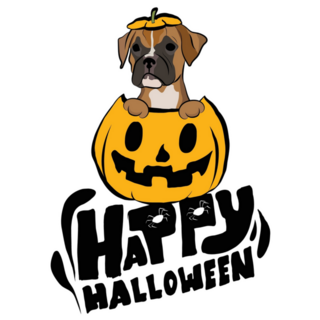 Boxer Halloween Sticker