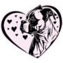 Boxer In Hearts Sticker