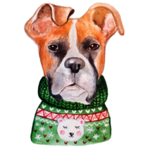 Boxer In Sweater Sticker