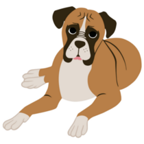 Boxer Laying Down Sticker