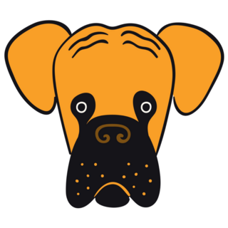 Boxer Line Art Sticker