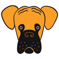 Boxer Line Art Sticker