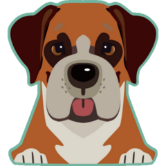 Boxer On Green Sticker