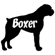 Boxer Silhouette Sticker