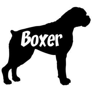 Boxer Silhouette Sticker