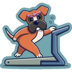 Boxer Treadmill Sticker