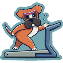 Boxer Treadmill Sticker