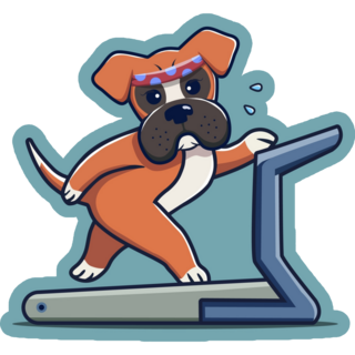 Boxer Treadmill Sticker