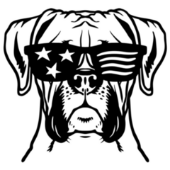 Boxer USA Glasses Sticker