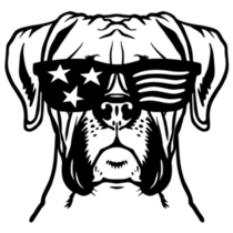 Boxer USA Glasses Sticker