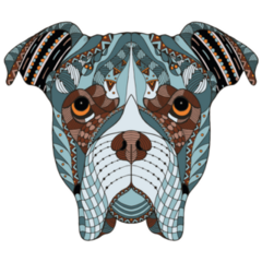 Boxer Zentangle Sticker