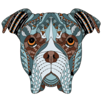 Boxer Zentangle Sticker