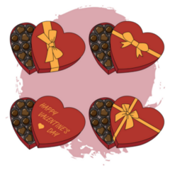 Boxes With Chocolate Set Sticker