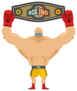 Boxing Champion Holds Belt Illustration Sticker