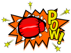 Boxing Comic Pow Sticker