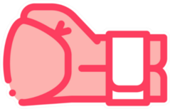 Boxing Glove Fist Icon Sticker
