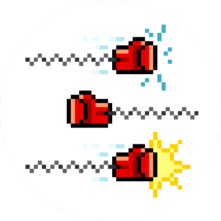 Boxing Glove On Spring Art Sticker