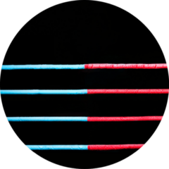 Boxing Ring Ropes On A Black Background Sticker