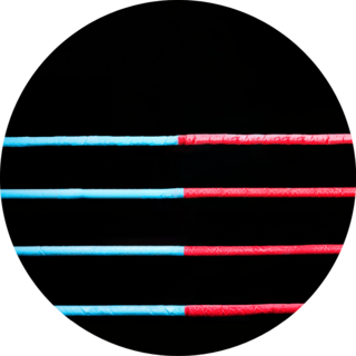 Boxing Ring Ropes On A Black Background Sticker