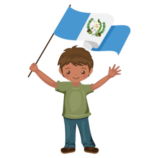 Boy Guatemala Flag Sticker