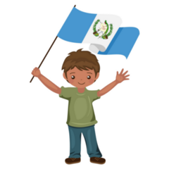 Boy Guatemala Flag Sticker