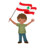 Boy Lebanon Flag Sticker