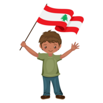 Boy Lebanon Flag Sticker