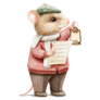 Boy Mouse With Lantern Sticker