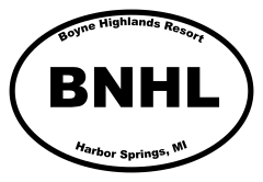 Boyne Highlands Resort Oval Sticker