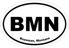 Bozeman, Montana Oval Stickers