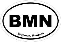 Bozeman, Montana Oval Stickers