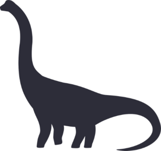 Brachiosaurus Silhouette Sticker