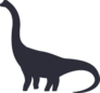 Brachiosaurus Silhouette Sticker