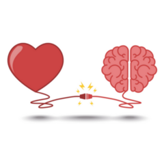 Brain And Heart Interactions Sticker