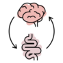 Brain And Stomach Line Icon Sticker