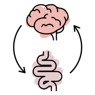 Brain And Stomach Line Icon Sticker