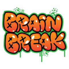 Brain Break Graffiti Tag Sticker
