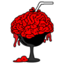 Brain Cartoon Cocktail Illustration Sticker