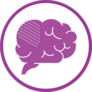 Brain Disease Alzheimers Purple Icon Sticker